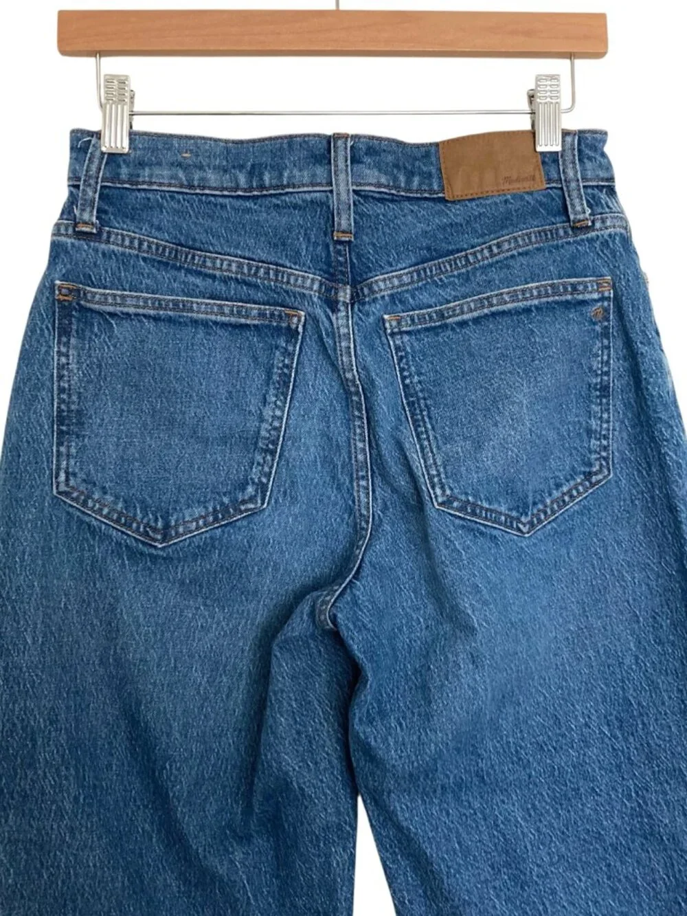 MADEWELL The Perfect Vintage Wide-Leg Crop Jeans Size 27P Blue - Picture 10 of 14